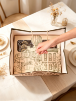 Boîte d'emballage personnalisée en gros pour donuts, desserts, pâtisseries, sushis, cupcakes, emballage en papier pour livraison rapide de nourriture