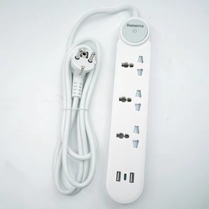 Fire-Resistant PP Power Strip 3 Universal Outlets <b>Extension</b> Cord 10A 2000W with 2 <b>USB</b> 1 Type C Charger <b>Socket</b> - Product Image 4