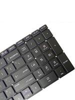 Nouveau clavier de remplacement pour ordinateur portable, rétroéclairé par LED, anti-ghosting, en plastique violet, disposition US, 3 touches, pour Pavilion Gaming 15-DK/15-EC/15-CX