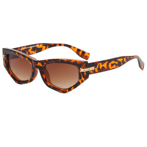 Lunettes de soleil œil de chat irrégulières avec rivets, monture PC, protection UV400, lunettes de mode pour femme, idéales pour les fêtes en extérieur et le style urbain - Product Image 5