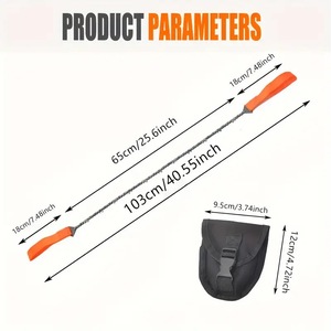 <span class=keywords><strong>Scie</strong></span> à main pliante de 24 pouces à 11 dents, équipement de survie en plein air d'urgence pour la coupe rapide du bois et des arbres pour le camping et la randonnée - Product Image 5
