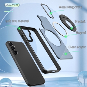 Funda de teléfono con soporte magnético para <span class=keywords><strong>Samsung</strong></span> <span class=keywords><strong>Galaxy</strong></span> S23 Ultra 5G anillo giratorio - Product Image 3