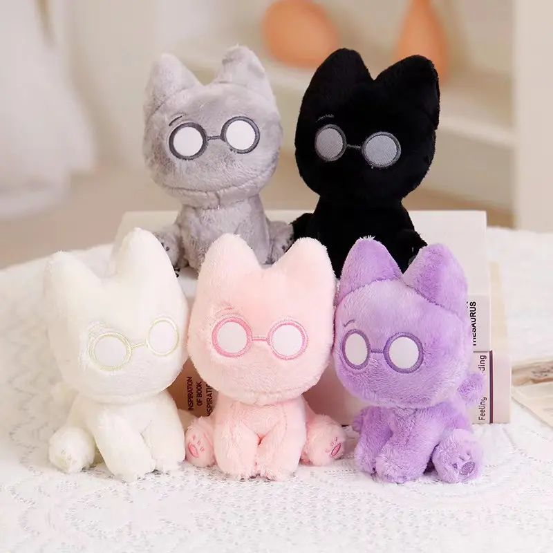 Super cute cement cat doll KKAMAEORKK jeon Yuanyou plush toy
