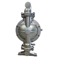 Pompe à diaphragme pneumatique en acier inoxydable QBY/QBK, résistante à la corrosion, série ARO PD, eau propre, basse pression, avec la même vanne à air