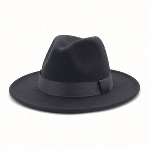 Wholesale New Fashion 30 Color in Stock Wholesale Fedora Panama <b>Hats</b> 100% Wool Felt Unisex Wide Brim Fedora <b>Hat</b> - Product Image 4