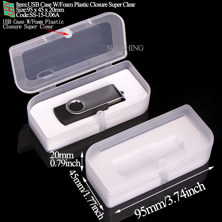 Estuche USB con cierre de espuma plástica