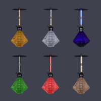 Haute qualité diamant bouteille en verre flacon Shisha narguilé avec logo personnalisé coloré OEM ODM nouvel article prix de gros miroir techniques