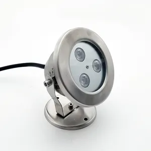 Suppliers IP68 waterproof 3w 5w 6w 9w Stainless Steel LED Underwater Pool Light for small fountains