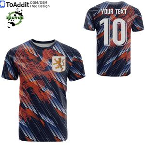 เสื้อฟุตบอลทีมชาติเนเธอร์แลนด์ ดีไซน์ย้อนยุค สีส้ม รุ่น Go Champions เทคโนโลยีการตัดอัตโนมัติ บริการ OEM - Product Image 2