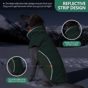New Product Ideas Luxury Waterproof Autumn Winter <strong>Dog</strong> Vests High-Neck Button-Down Style Reflective Snowproof Warm <strong>Dog</strong> Clothes - Product Image 4