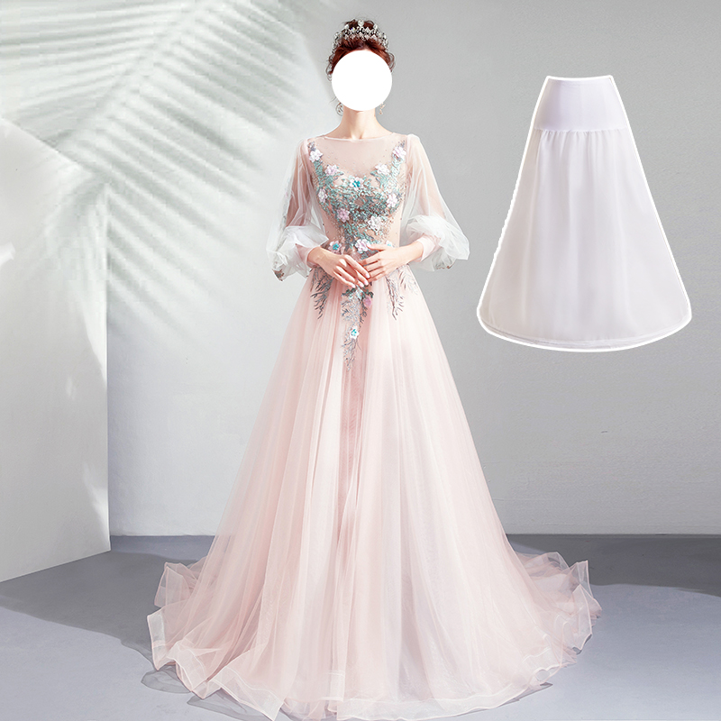 chinese dress ladies 3 Hoops Tulle Without Flounce A-line Petticoat abtns283 main image 1