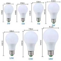 Ampoule led 12 V, E27, B22, diffuseur et base en aluminium, matériau première, éclairage LED, 5W, 7W, 9W, 12W, 220V