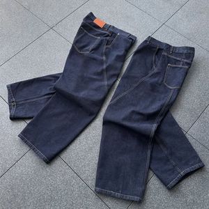 Jeans Oversize in <span class=keywords><strong>cotone</strong></span> da <span class=keywords><strong>uomo</strong></span> ricamati su misura streetwear di alta qualità per lavare <span class=keywords><strong>pantaloni</strong></span> <span class=keywords><strong>larghi</strong></span> in Denim Jeans <span class=keywords><strong>pantaloni</strong></span> per <span class=keywords><strong>uomo</strong></span> - Product Image 2