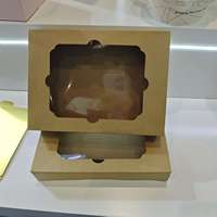 Boîte à gâteau de 4 pouces en gros, boîte d'emballage haut de gamme avec poignée et fenêtre transparente pour mousses et pâtisseries