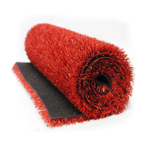 Gazon artificiel en plastique rouge pur pour la décoration murale des jardins d'enfants et des célébrations en plein air, résistant à l'usure - Product Image 1