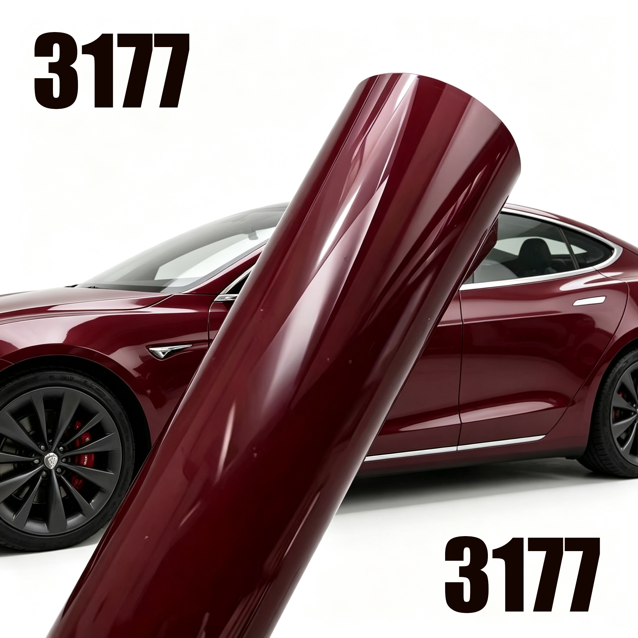 U.S. Spot Delivery With Free Shipping Y Pet Vinyl Car Film PET High-gloss Anke Red Paint Color Change Film For Easy Installation