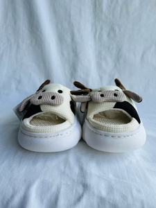 Pantofole in maglia con stampa di animali dei cartoni animati bianche, suola in EVA imbottita, punta aperta, per uso domestico, taglia 36-41 - Product Image 3