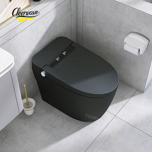 Meilleure vente WC électronique automatique Toilette intelligente autonettoyante Couleur noire Commode intelligente au sol <span class=keywords><strong>Chauffage</strong></span> à distance du siège - Product Image 1