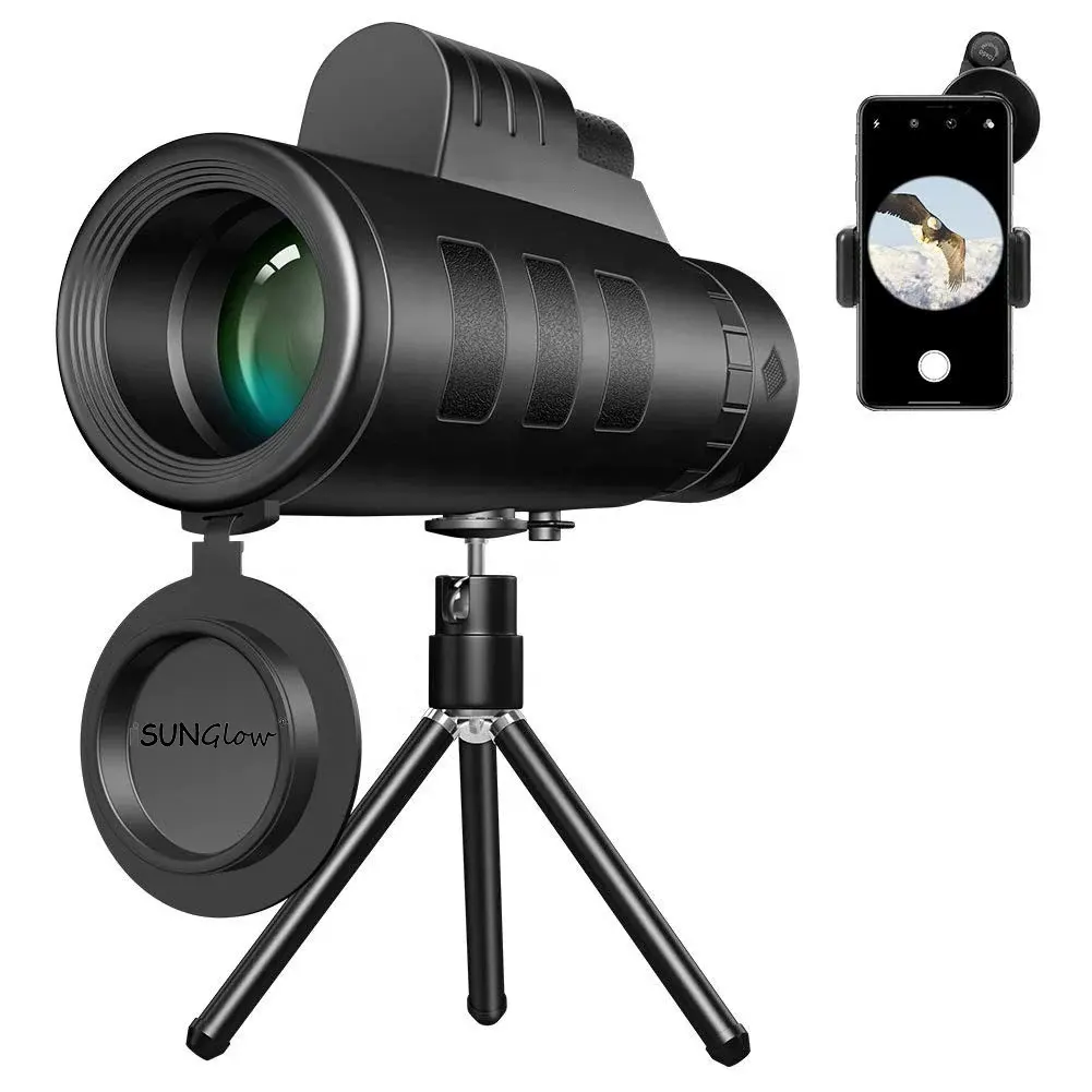 Smartphone de alta qualidade de alto desempenho com zoom 40x60, telescópio monocular com visão noturna hd, uso externo, bak4 prismo, à prova d' água