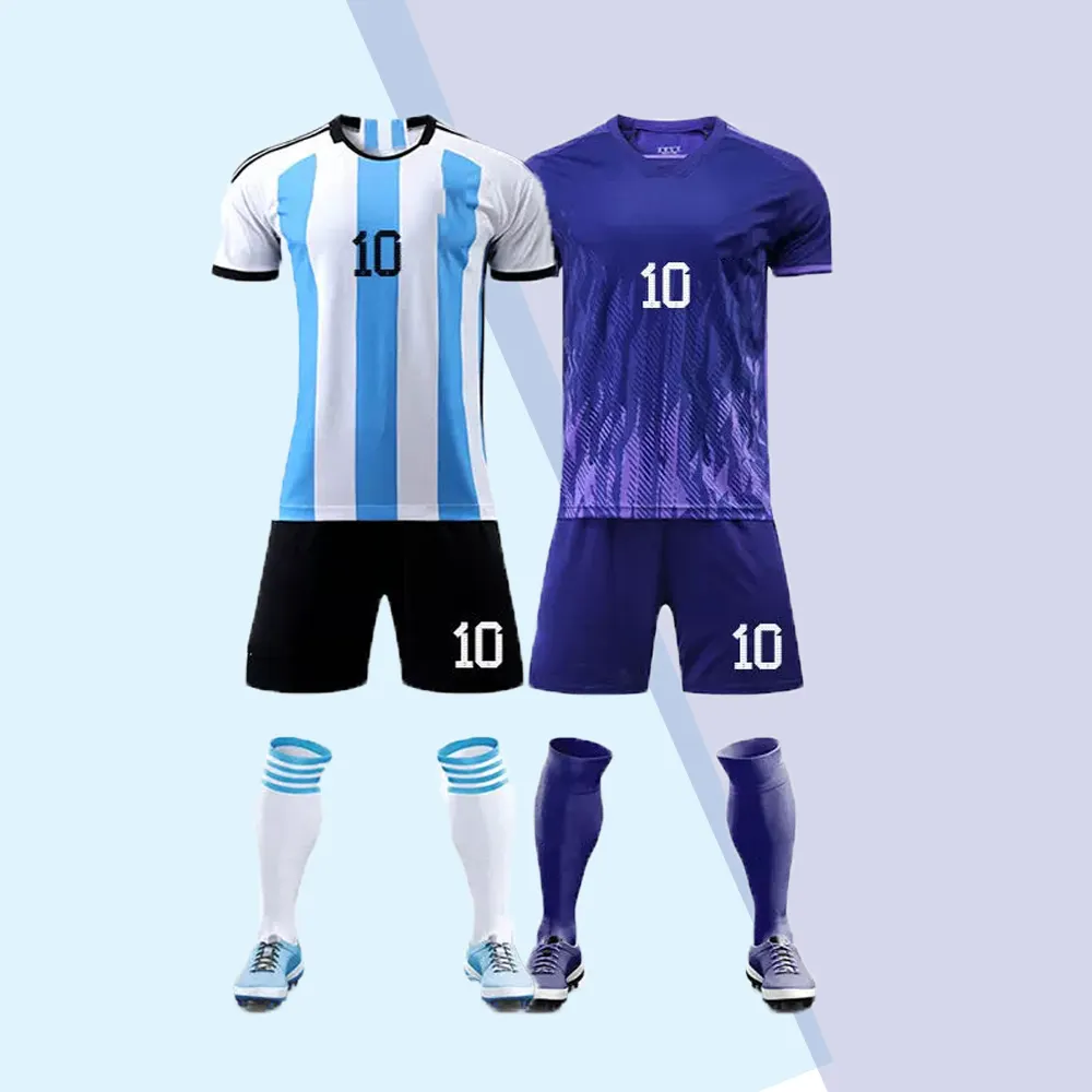 Thai Quality Argentina Three Star Soccer Jersey 2022 Men Football Uniform National Team Soccer Uniform