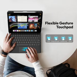 เคสคีย์บอร์ด Laudtec F94 แบบถอดได้ พร้อมไฟแบ็คไลท์ 7 สี, ทัชแพด และฮับ 4-in-1 สำหรับ iPad/iPad Pro/iPad Air - Product Image 3