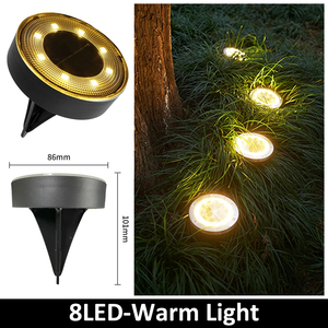 Lampe <span class=keywords><strong>solaire</strong></span> à disque pour extérieur, jardin, pelouse, étanche, lampes souterraines, projecteur, lampes enterrées, éclairage au sol, <span class=keywords><strong>spot</strong></span> lumineux décoratif - Product Image 2