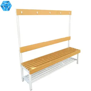 Locker Room Bench Cheap Indoor Sports Gym Cloakroom Bench Wooden Changing Room Bench