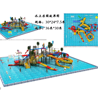 Aqua Park avec une zone dédiée aux tout-petits pour un jeu sûr et contrôlé