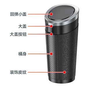 Portable Car Trash Can 1L Cup Shaped Multi Functional <b>Storage</b> <b>Box</b> <b>Waterproof</b> Pressure Resistant - Product Image 1