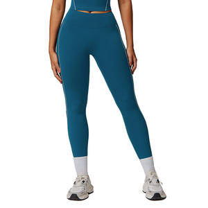 Leggings de Yoga Zechuang de Cintura Alta, Color Azul Marino, Elásticos en Cuatro Direcciones, Pantalones Deportivos Ajustados para Mujer - Product Image 1