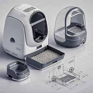 Sản Phẩm Thiết Kế Thông Minh Sản Phẩm Vật Nuôi Ứng Dụng Wifi Sang Trọng Mèo Nhà Vệ Sinh Khay Cao Cấp Tự Làm Sạch Tự Động Mèo Hộp Rác - Product Image 1