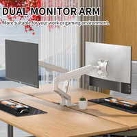 Support de moniteur à double écran Swelix M22B pour ordinateur prend en charge l'écran LCD à 2 écrans gauche et droit de 17 à 30 pouces Support Vesa Soport
