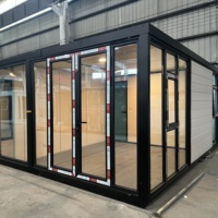 Structure en acier nouvellement conçue Camping à faible coût Maison de conteneur résidentielle de luxe moderne pour une personne