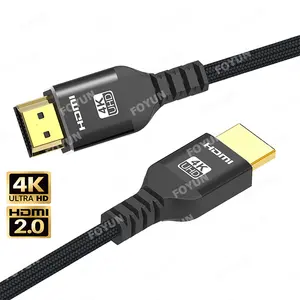 Flechtete Nylon 24K vergoldete Verbinder 1m 1,5m 2m 3m 5m Hochgeschwindigkeit 2.0 Versionen HDMI-Kabel für Laptop-Monitor PS5