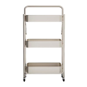 รถเข็นเก็บของ Emet 3 ชั้น เหล็กคาร์บอน พับได้ พร้อมล้อ สำหรับห้องครัว กิจกรรมกลางแจ้ง แคมป์ปิ้ง - Product Image 5