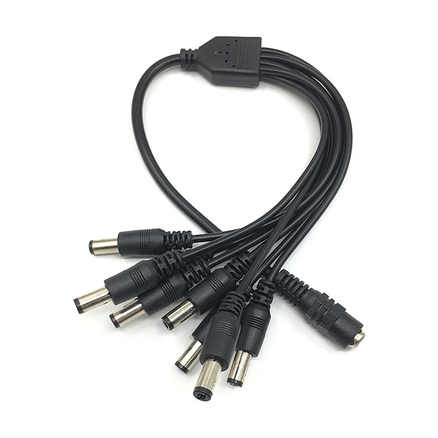 Cantell 8 In1 2 Core Industrial Copper DC Power Cable 5.5mm*2.1mm Male to Female PVC Insulation