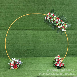 Large Size Golden Metal <strong>Circle</strong> <strong>Balloon</strong> Flower <strong>Arch</strong> Decoration for Birthday Wedding Graduation Decorations Photo Background <strong>Arch</strong> - Product Image 2