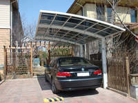 Auvents en polycarbonate Carports Garage de voiture unique Abri de voiture en aluminium/aluminium solide Abri de voiture extérieur Abri de stationnement de voiture