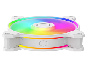 Ventilador de chasis Cooler Master HALO negro y blanco ARGB, paquete de 3, 12 V CC, 4 pines PWM, rodamiento de fluido, disipador de calor de cobre y plástico, iluminación LED colorida - Product Image 4