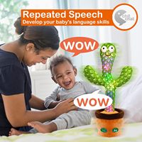 Jouet cactus dansant unisexe pour bébé, jouet éducatif pour enfants, imitation et conversation
