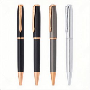 Custom Logo 1.0Mm Black Ballpoint <b>Pen</b> High-End Metal Design for Office School Promotions Customizable Business <b>Pens</b> - Product Image 2