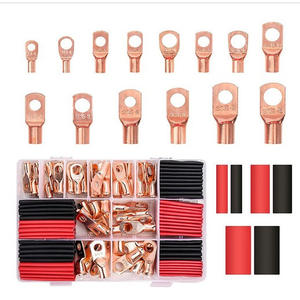 ขั้วต่อวงแหวนวิศวกรรมเคมี 160 ชิ้น ขั้วต่อแบบจีบทองแดงบริสุทธิ์สำหรับการซ่อมสายไฟ - Product Image 1