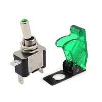 Interrupteur à bascule pour voiture 12V 20A avec LED éclairée ON-OFF et couvercle rouge bleu vert jaune