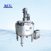 Cuve de mélange mobile électrique en acier inoxydable de 200 L pour émulsions, ingrédients laitiers et boissons