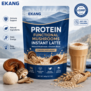 Functional Mushroom Protein Instant Latte Powder <b>Supplement</b> Natural Mushroom and Protein Blend Easy to Mix Drink Mix - Product Image 1