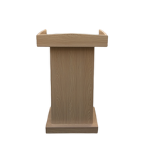 Atril/Podio Moderno de Madera Maciza Rectangular con Base Inclinada para Iglesia, Escuela, Hotel - No Eléctrico, Tamaño Personalizable