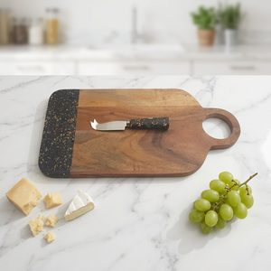 Planche à fromage en bois d'acacia et terrazzo, modèle 2026, très vendue, pour la maison, l'hôtel, le restaurant, outil de cuisine, avec couteau en acier 304, blocs de découpe - Product Image 1