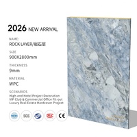 Panel de Pared WPC con Piedras Preciosas de Colores, 9mm, Colección Purple Emerald Blue Black Vein, Impermeable, Resistente al Fuego, Moderno, para Dormitorio de Hotel