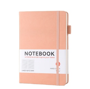 Taccuino in pelle rosa progettato su misura con Logo A5 dimensioni filo cucito rilegatura per diario diario quotidiano blocco note - Product Image 4
