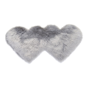 Heart Shaped Plush Rug Pink Faux Fur <b>Floor</b> Mat <b>Sofa</b> Cushion Living Room Bedroom Decor - Product Image 5